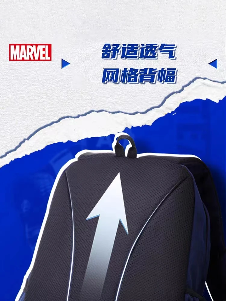 Disney Marvel School Bags For Boy Spider Man Captain America Primary Student Shoulder Orthopedic Backpack Large Capacity Mochila