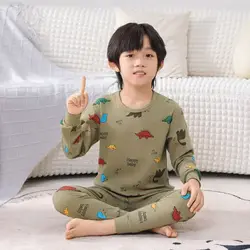 Cozy Cotton Long Sleeve Pajama Set for Boys - Autumn Collection (Y-24)