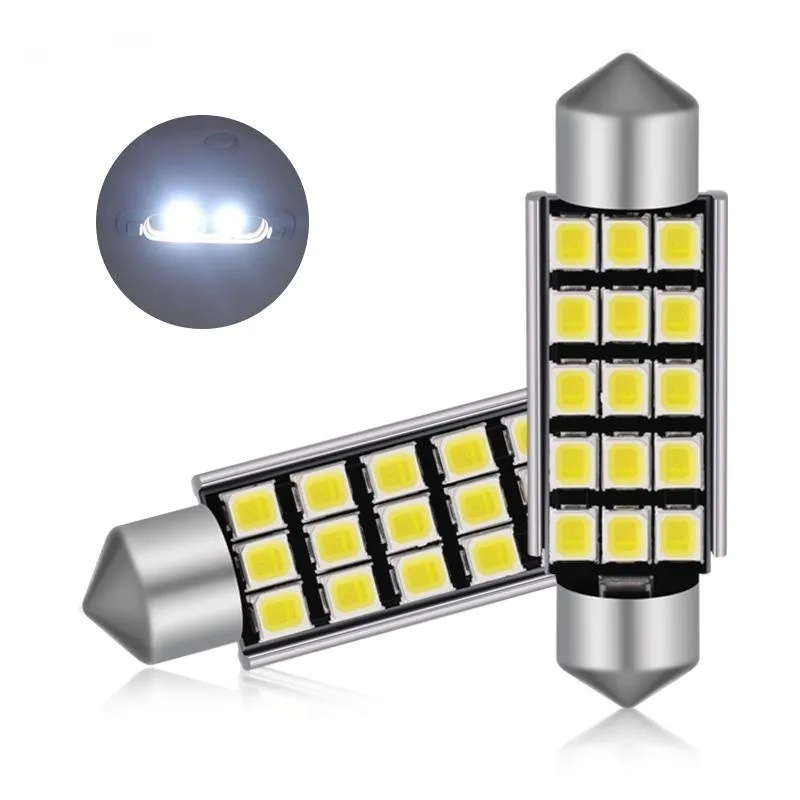 

OBOLED 2PCS C5W LED Canbus Festoon 28/31/36/39/42mm C5W Led Car Bulb Interior Reading Light License Plate Lamp White Free Error