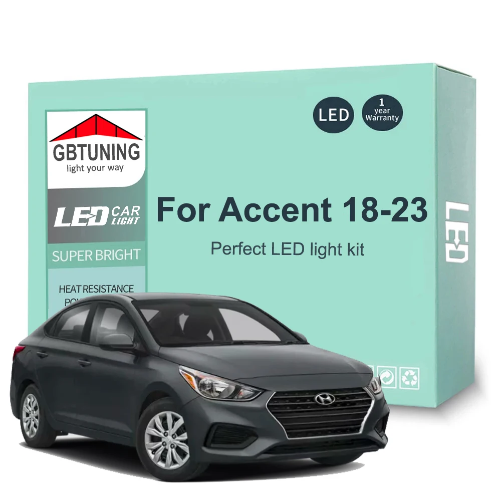 

10 шт., встроенная лампа для Hyundai Accent HC 2018 2019 2020 2021 2022 2023