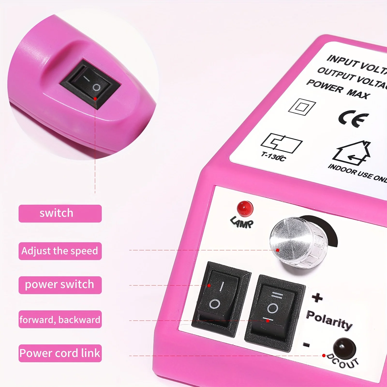 LINMANDA 20000 RPM Manicure Drill Machine Set Electric Nail Drill Machine Gel Polish Remover Portable Nail Polisher Equipment 2
