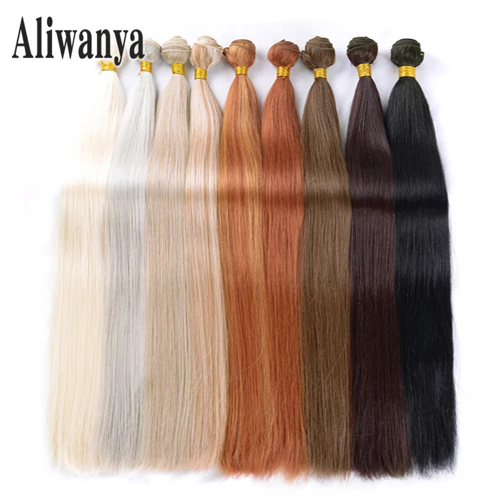 Synthetic Hair Extensions Straight Hair Bundles 24&ldquo;100g Omber Blonde Weave High Temperature Fiber Crochet Braiding Straight