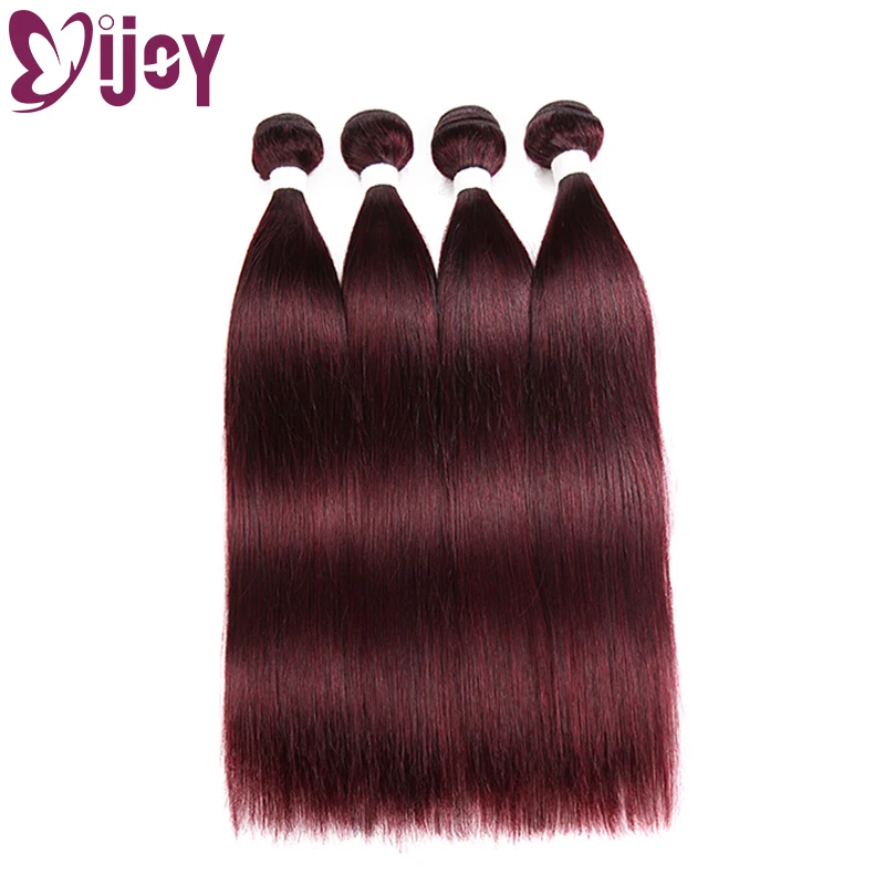J burgundy human hair weave bundles inch pre colored brazilian straight human hair weave