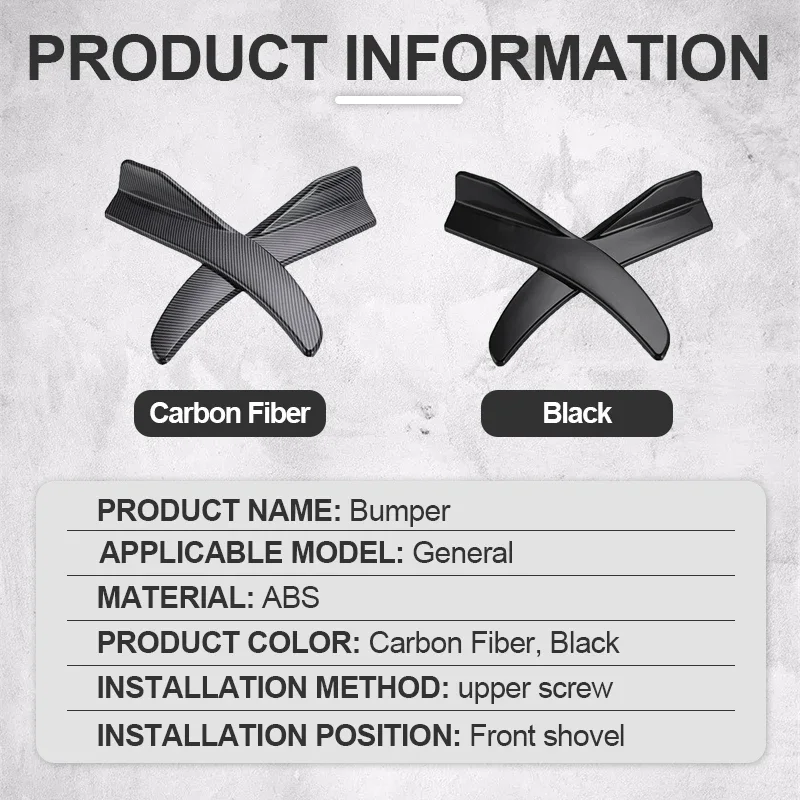 Car Bumper Spoiler Front Lip Anti-Collision Universal For BMW Mercedes-Benz Toyota Audi