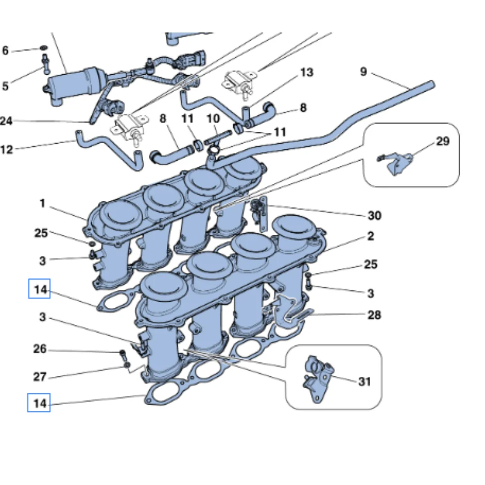 For Ferrari California 458 Exhaust Manifold Gasket 322055