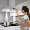 30 inch Wall Mount Range Hood,Kitchen Hood With Ducted/Ductless,LED Light and 3-Speed for Stove Kicten Restaurant,  Ideal Hood 1