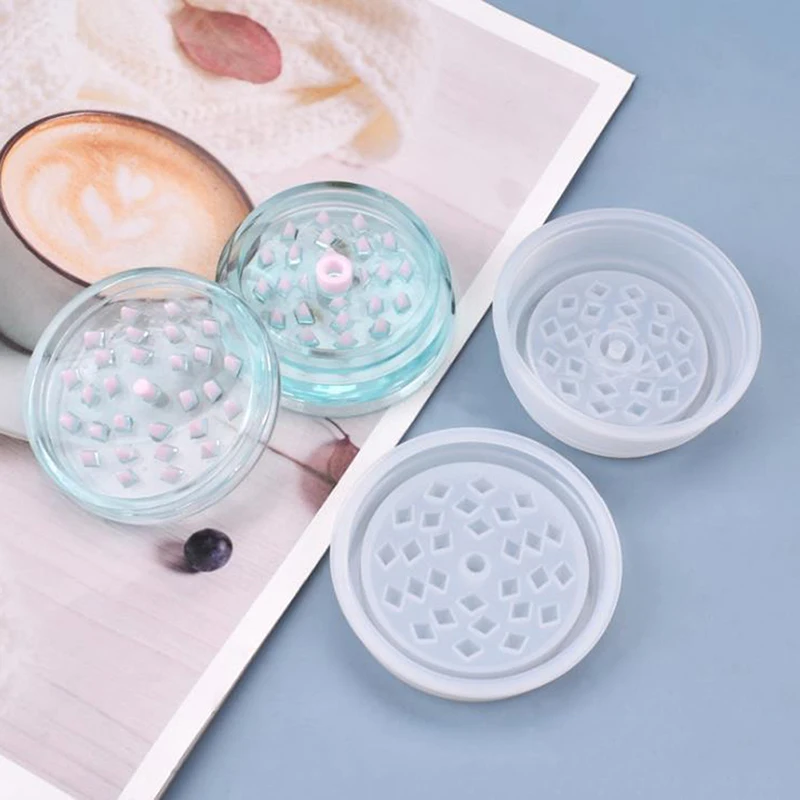 에폭시 송진 몰드, DIY 잎 허브, 연마기 향신료 분쇄기, 그라인딩 실린더, 실리콘 몰드, 1 세트