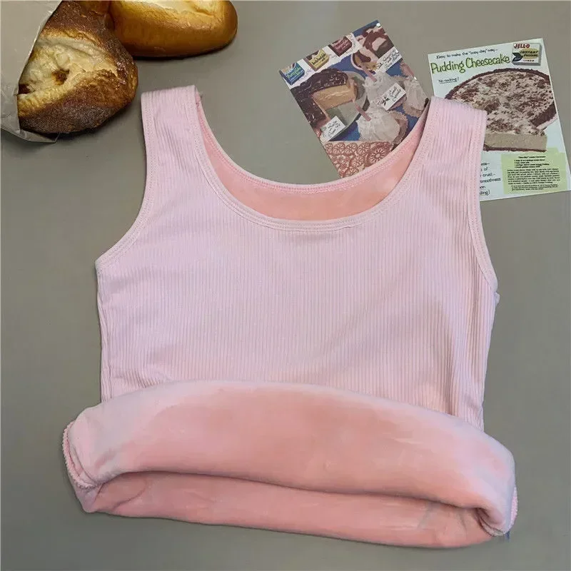 

Thermal Top Seamless Plus Female Sleeveless Underwear Warm Women's Undershirt Velvet Vest Winter Shirt