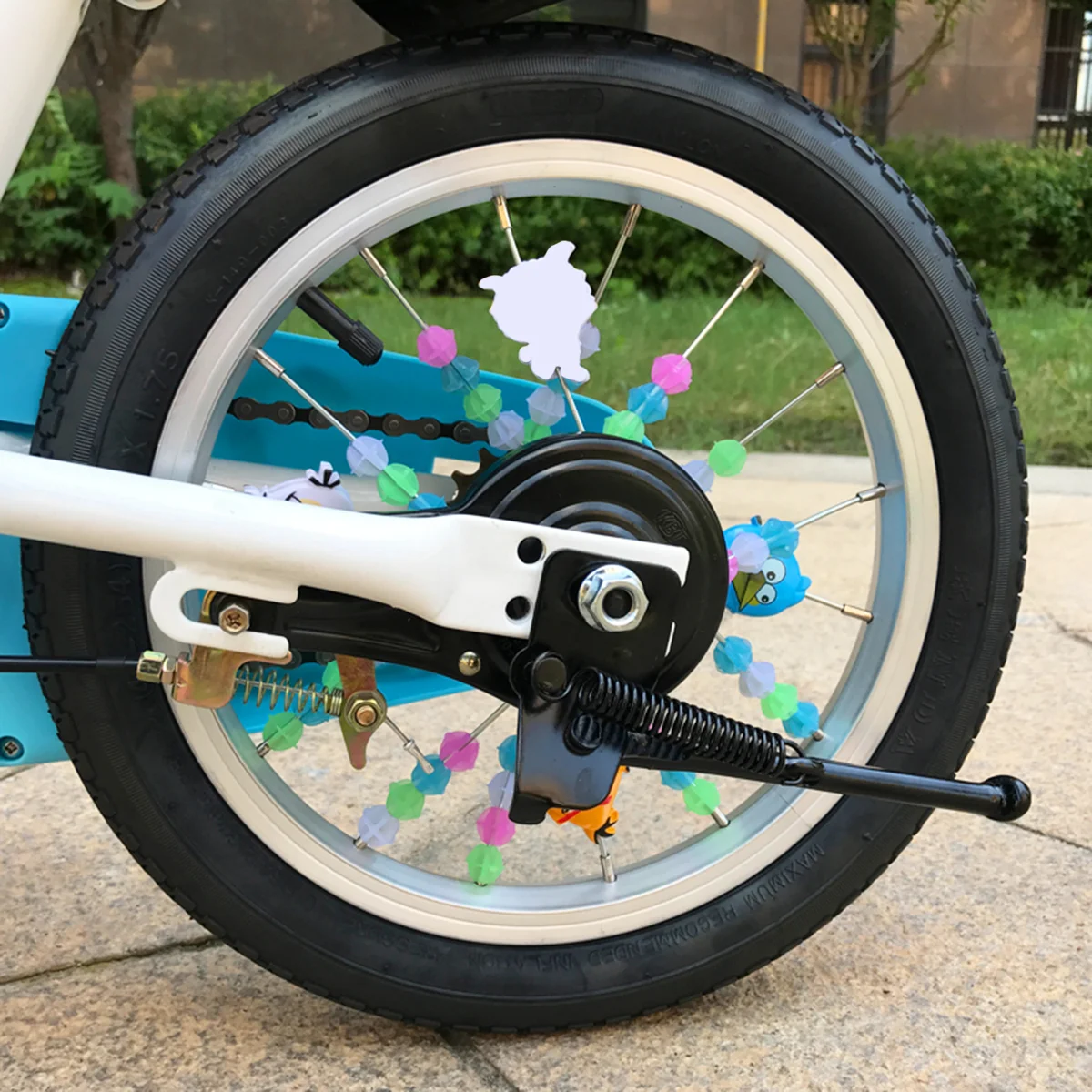 Bike Wheel Spoke Accessories 36Pcs Assorted Round Beads Clip