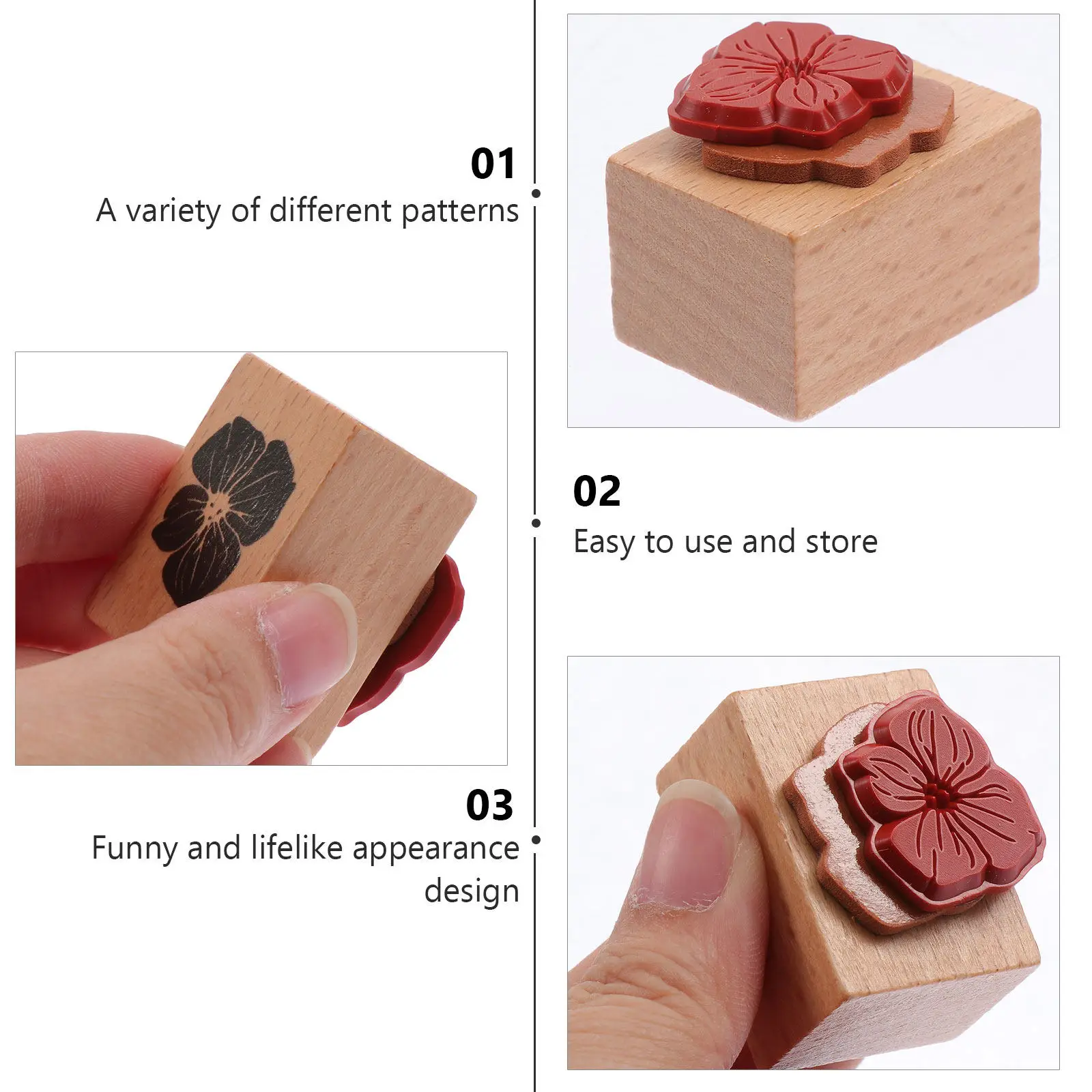 저널링을 위한 5개 스탬프북 스탬프 장 스탬퍼 다이어리 DIY 카드 만들기 공예용
