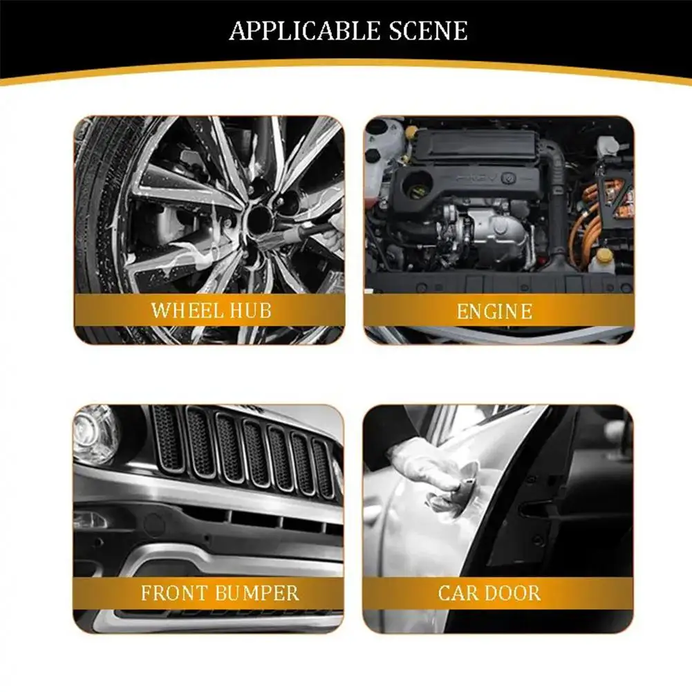 Motorcycle Car Long Handle Wheel Hub Brush Dust Brush Multi-functional Elbow Knife Cleaning Car Door Slot