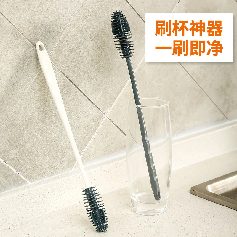 Baby Bottles Brush 360 Degree Rotation Long Handle Silicone Brushes Feeding Bottle Cup Cleaning Tools Pacifiers and Accessories cleaning brush bottle cleaning brush bottle brush cleaning brush set