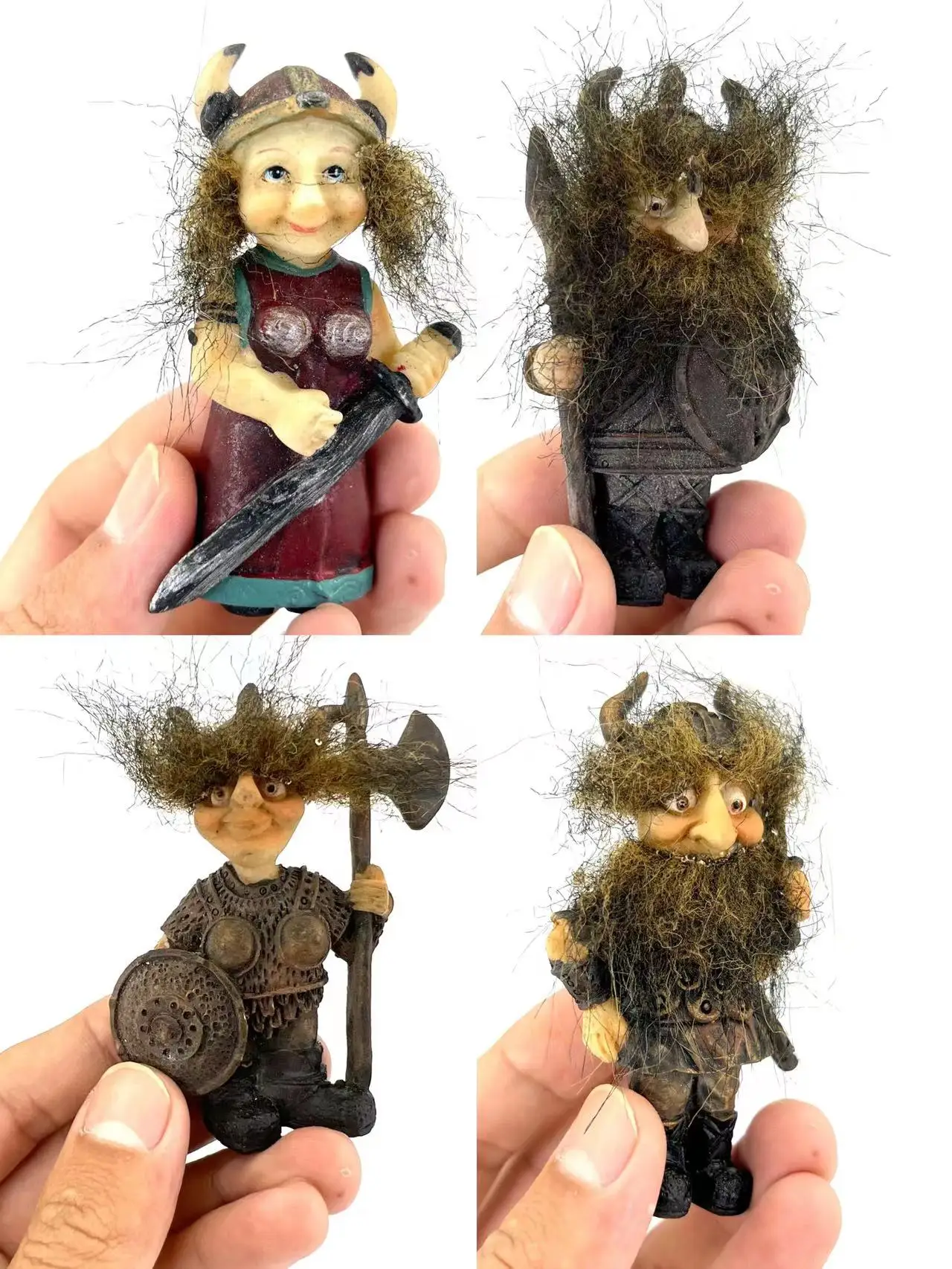 Norwegian Fridge Magnets, Viking Warriors, Trolls, 3D Resin