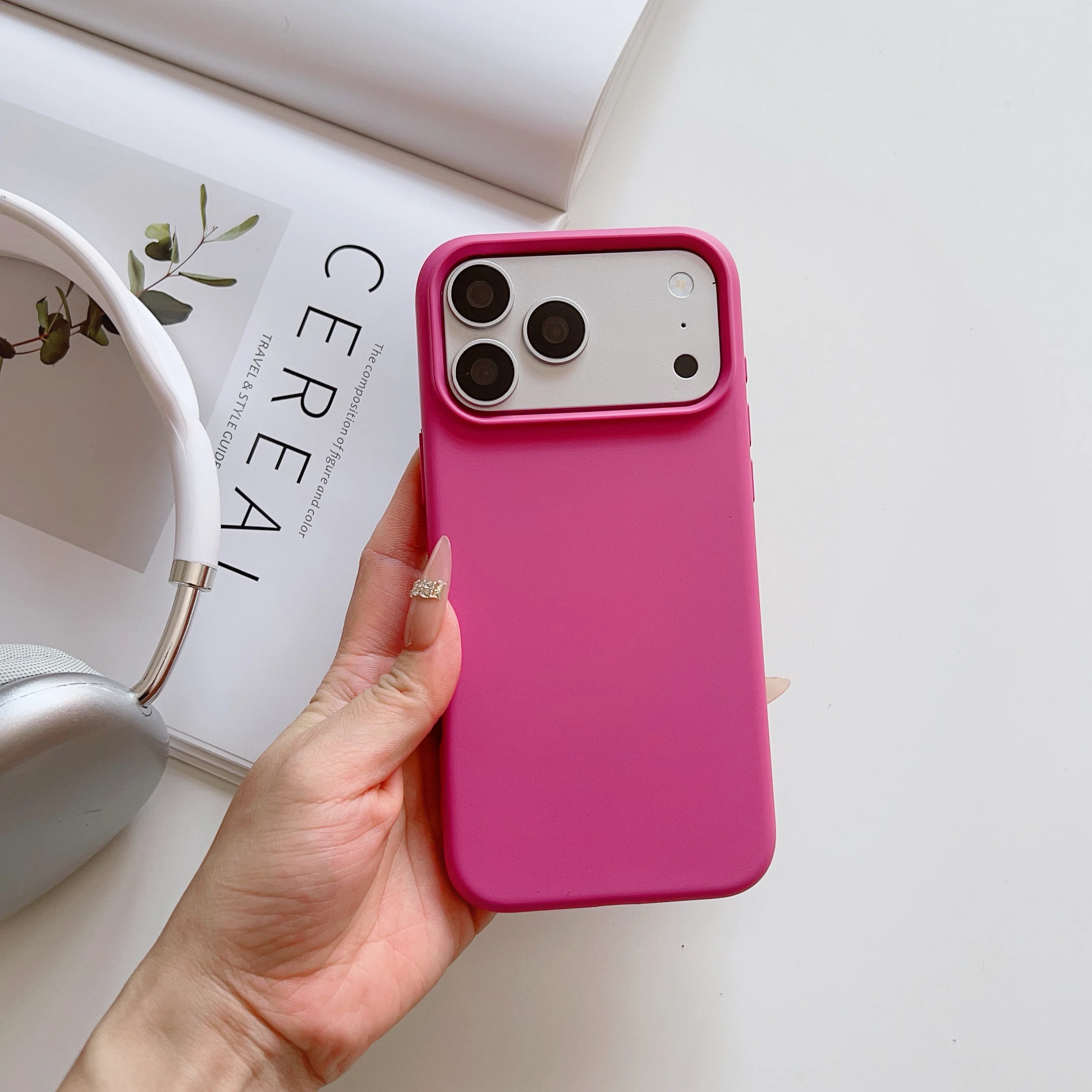Premium Liquid Silicone Shockproof Phone Case with Matte Skin Feel - Soft Back Cover