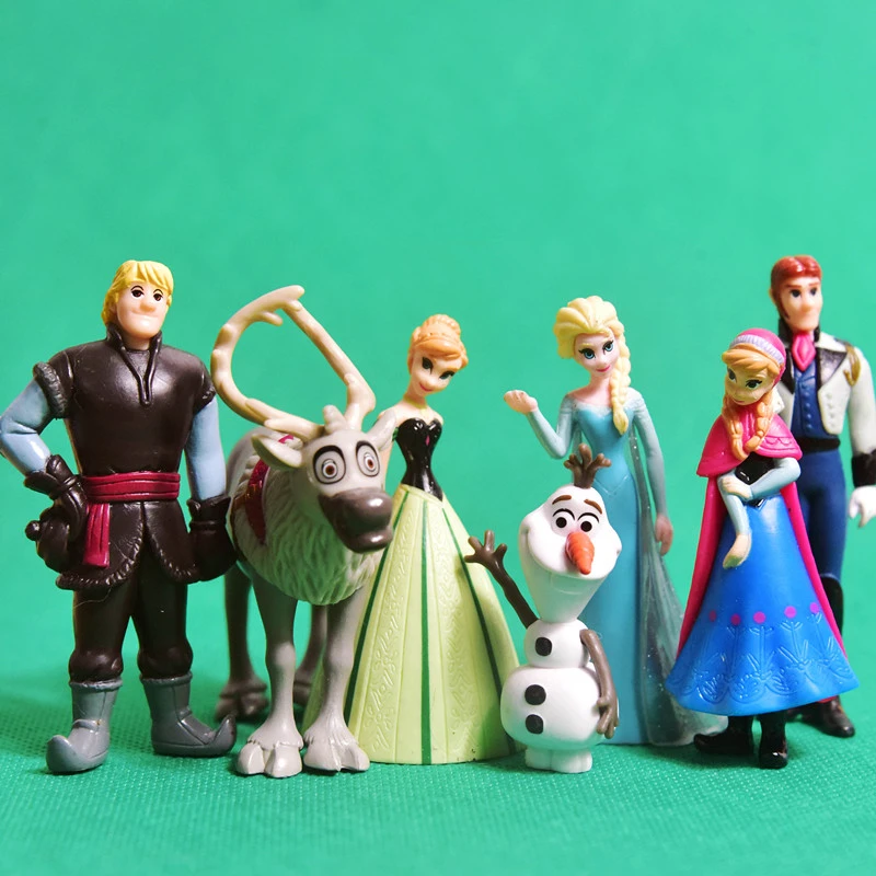 Voorstad Maladroit Tot ziens Disney Frozen Figure Elsa Anna Olaf Kristoff Sven Reindeer Decoration Toy  Action Figures Cake Decoration Model Toys Gifts|Action Figures| - AliExpress