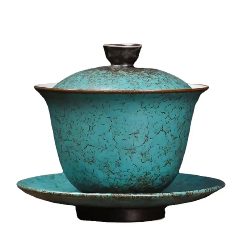 Ceramic Sancai Gaiwan Chinese Retro Tea Tureen Teaware Tea Cup Kung Fu Teacups Home Decor Porcelanas Cups