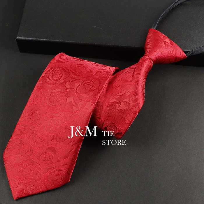 Männer Krawatte Reißverschluss Faule Krawatte Mode Blau Gestreiften 8 cm Krawatten Business Für Mann Gravatas Bowtie Herren Hochzeit Hemd Zubehör – Detail 7