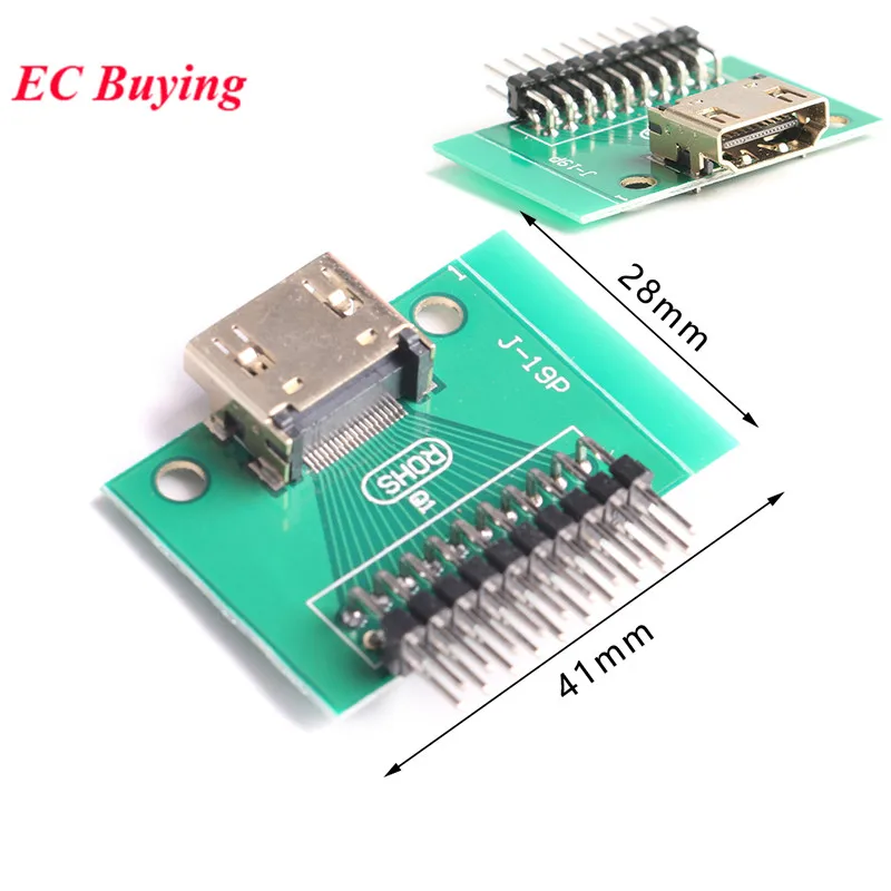 Presa Di Prova Hdmi 19 Pin Scheda Adattatore Jack Hdmi 19 Pin Pcb Transfer Board Converter Presa Ic