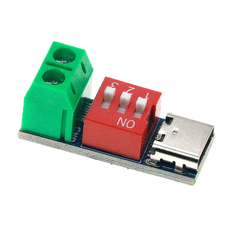 5-20V PD 고속 충전 테스트 보드 조정 가능한 PD 트리거 보드 모듈 USB Type-C 100W 전압 커넥터 전원 공급 장치 액세서리