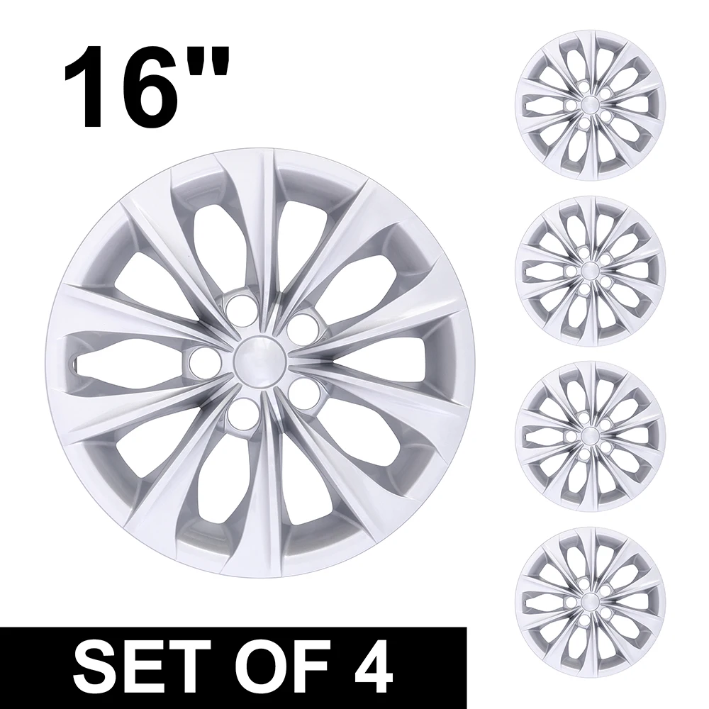 

4 шт., серебристые колпачки для обода колеса 16 дюймов для TOYOTA CAMRY L LE 2015-2018