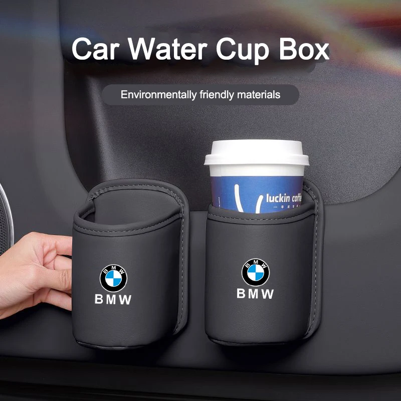 1 Stück Auto-Getränkehalter für den Rücksitz, Leder-Getränkebox für BMW i7 X7 G07 LCI iX I20 X1 U11 3 5 7 Serie G70 G09 XM