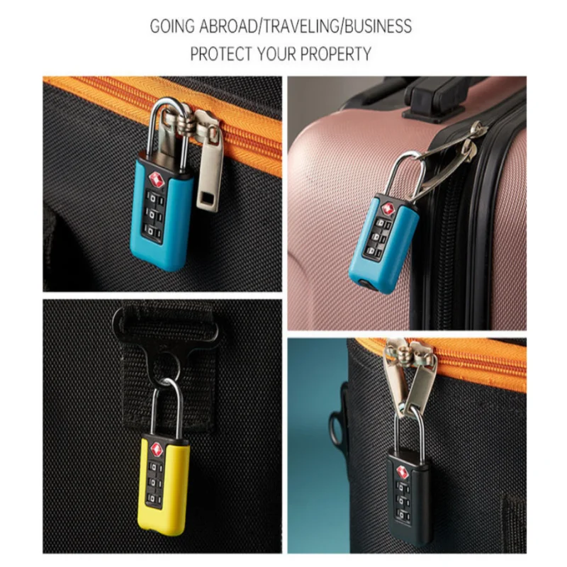 Approved Luggage Lock 3 Digit Combination Password Lock Travel Suitcase Security Padlock Black - Image 4
