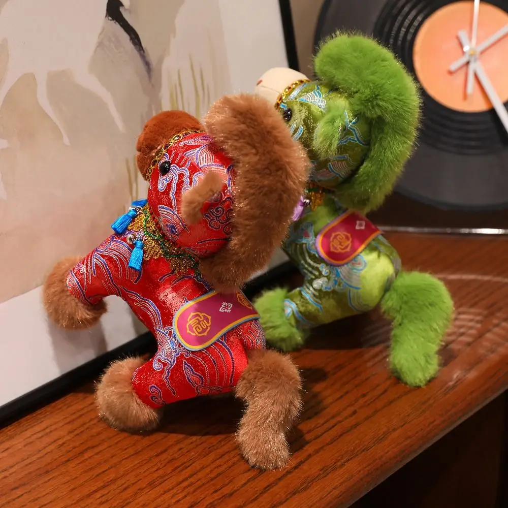 Plush Toys Colorful Horse Plush Doll Creative Satin Cartoon Steed Doll Flashing Fluffy Zodiac Pony Figurine Year of Horse