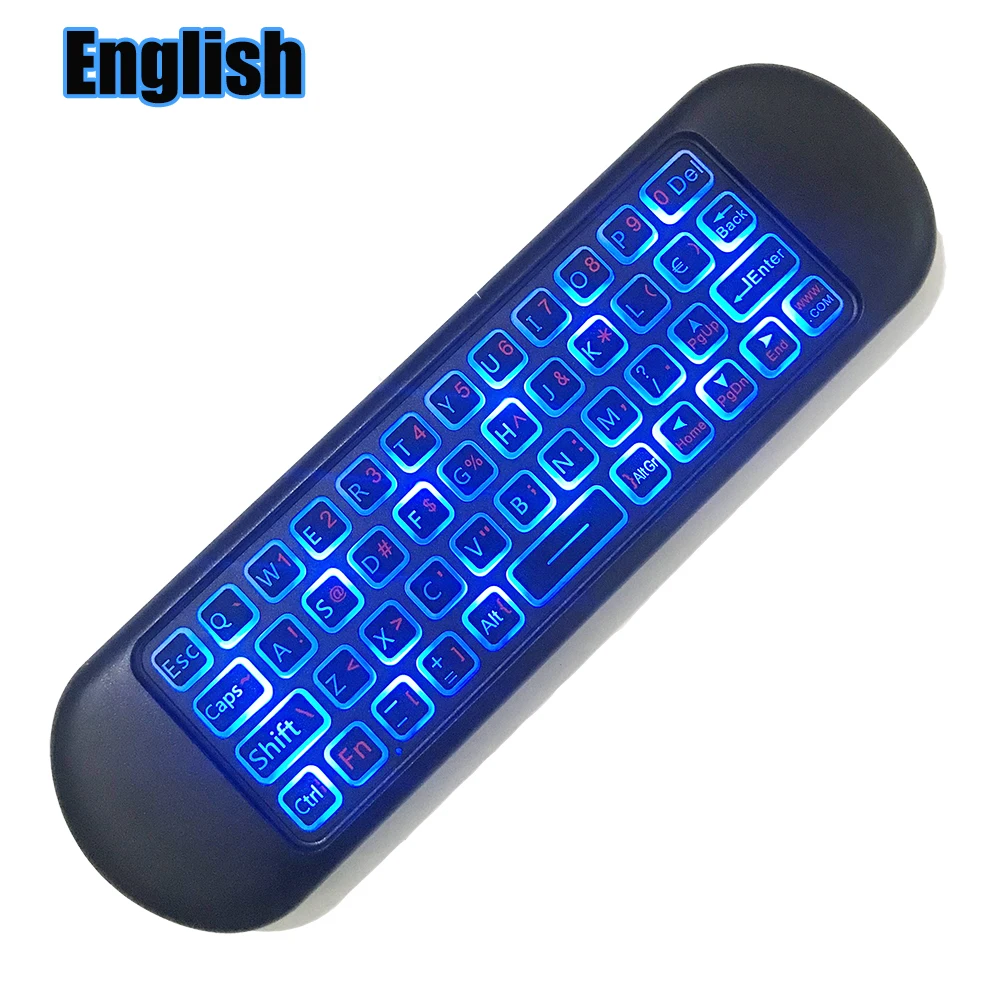 Voice-Activated Backlit Air Mouse with Mini Keyboard & Gyroscope