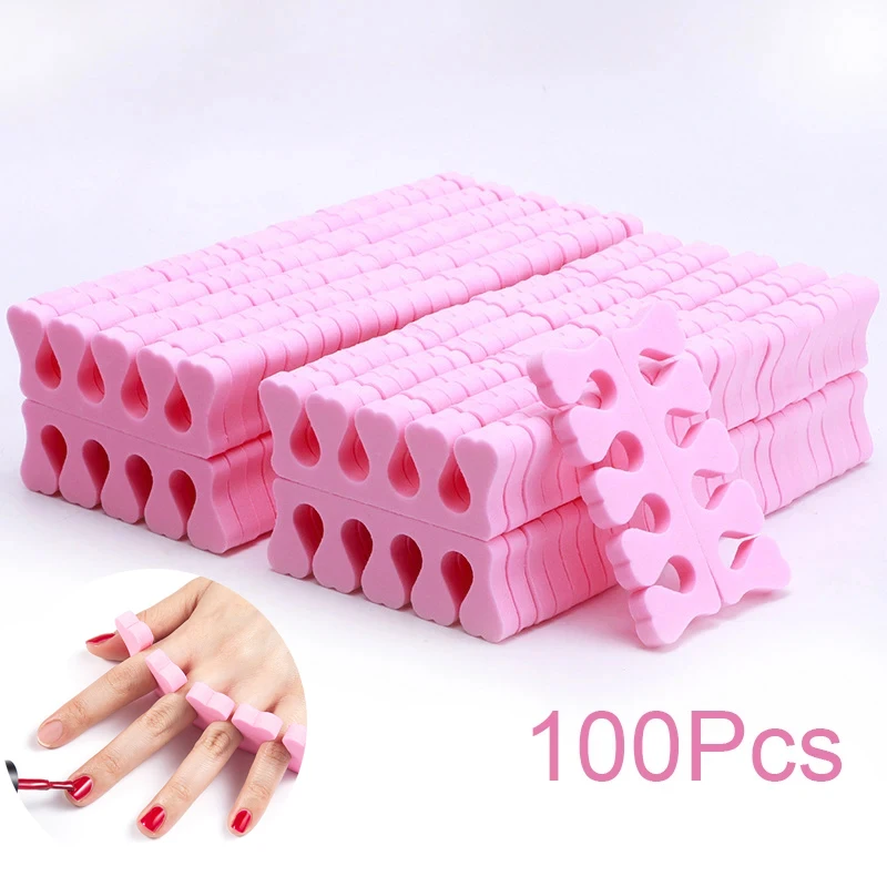 Nail Art Toe Separators Fingers Foots Sponge UV Gel Polish Manicure Pedicure Pack 50/100Pcs