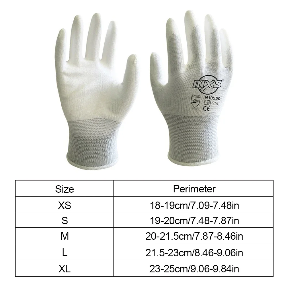 1 Pair Antistatic Gloves Anti Static ESD Electronic Working Gloves Pu Finger Coated Finger PC Antiskid For Finger Protection 6