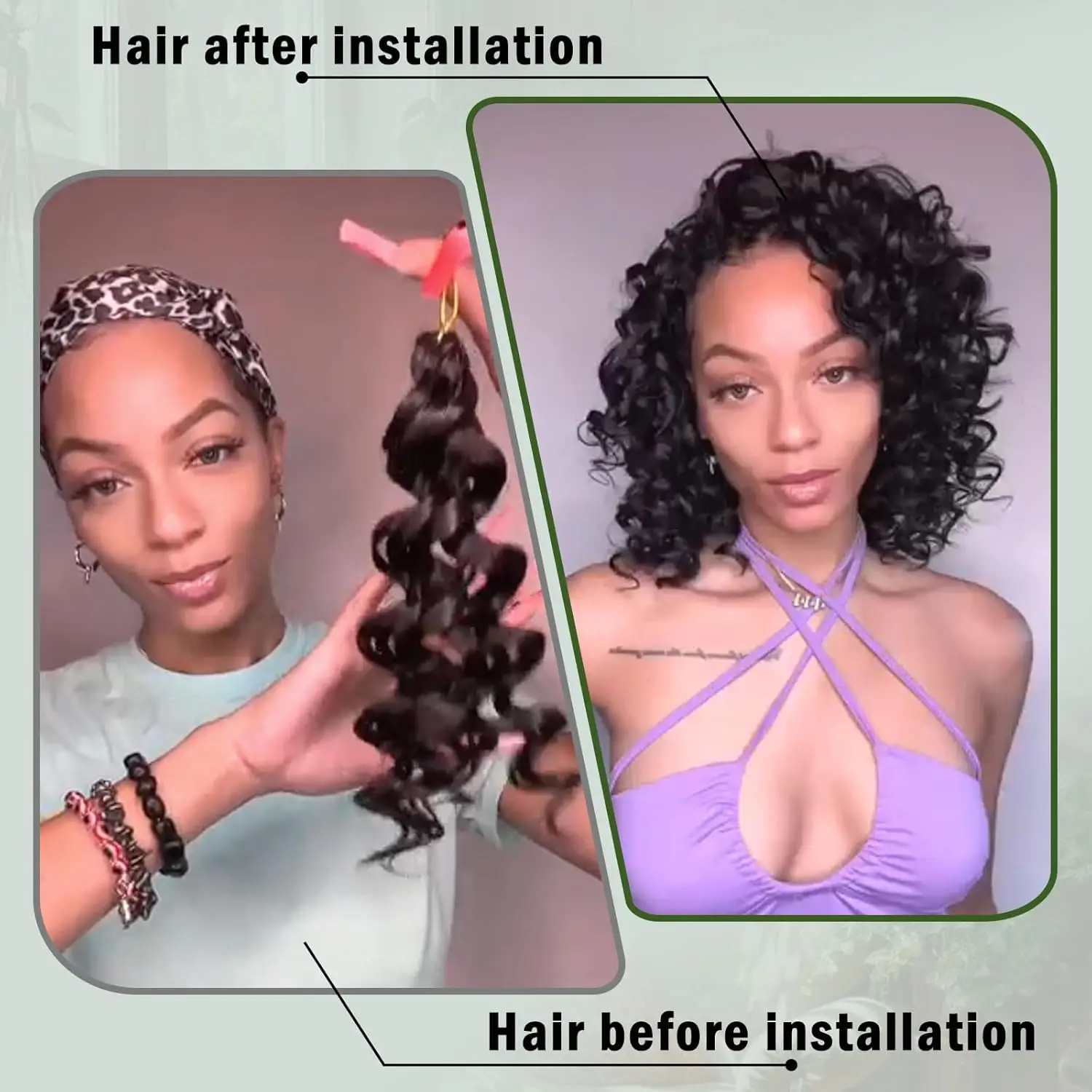 Synthetic Short GoGo Curl Crochet Hair Beach Curl Crochet Braids Hair Ocean Wave Twists Braiding Hair Extensions
