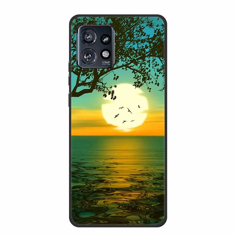 Motorola Edge Plus 2023 Shockproof Cat Design Soft TPU Silicone Phone Case