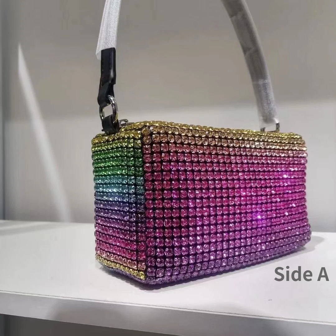 

Бриллианты, оригинальный клатч, свадебные дизайнерские маленькие сумочки для женщин, блестящая женская сумка через плечо