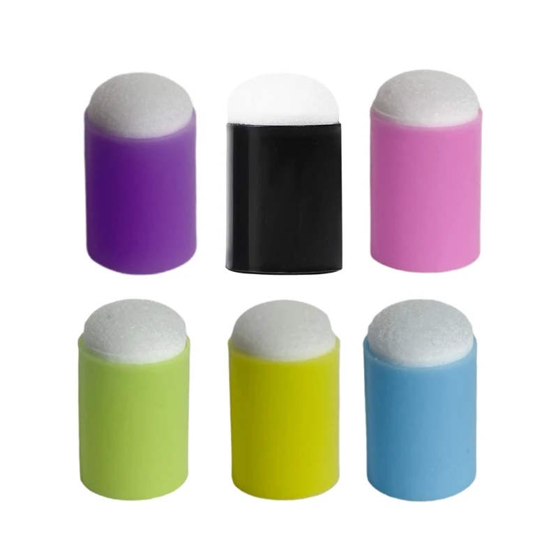 

Y1UB 10Pcs Round Sponge Brushes for Painting, Craft Drawing Finger Sponge Daubers Set
