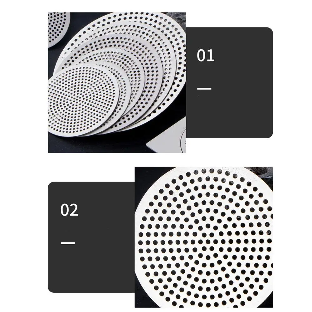 304Stainless Steel Hair Filter Mesh Floor Drain Net Sewer Isolation Net Kitchen Bathroom Balcony Toilet Round Shower Drain Cover