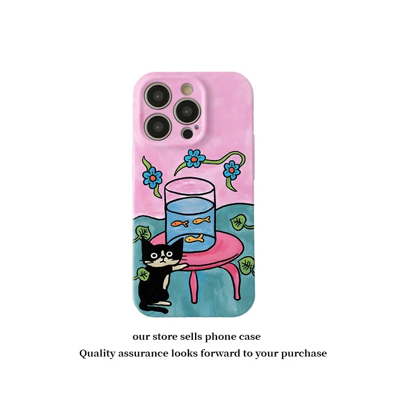Purple 'Don't Touch My Little Fish' Magnetic Acrylic TPU Phone Case