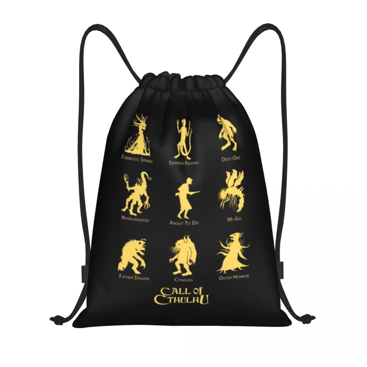 

Custom The Myth Of Cthulhu Drawstring Backpack Bags Women Men Lightweight Monster Gym Sports Sackpack Sacks for Traveling