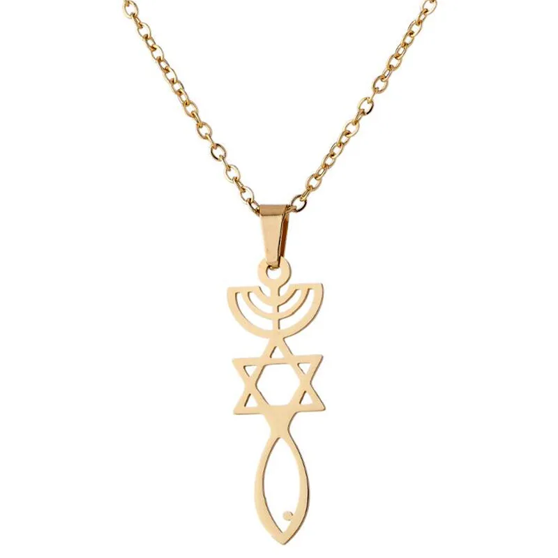 JudaismMessianicSealofJerusalemPendantNecklaceHolyLandHexagram