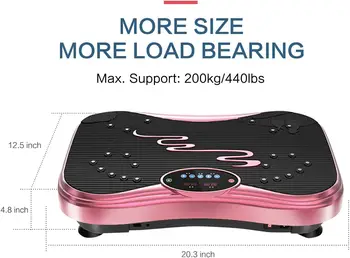 Vibration Plate Exercise Machine Whole Body Workout Vibration Fitness Platform for Home Fitness & Weight Loss + Remote + Loop Re 3