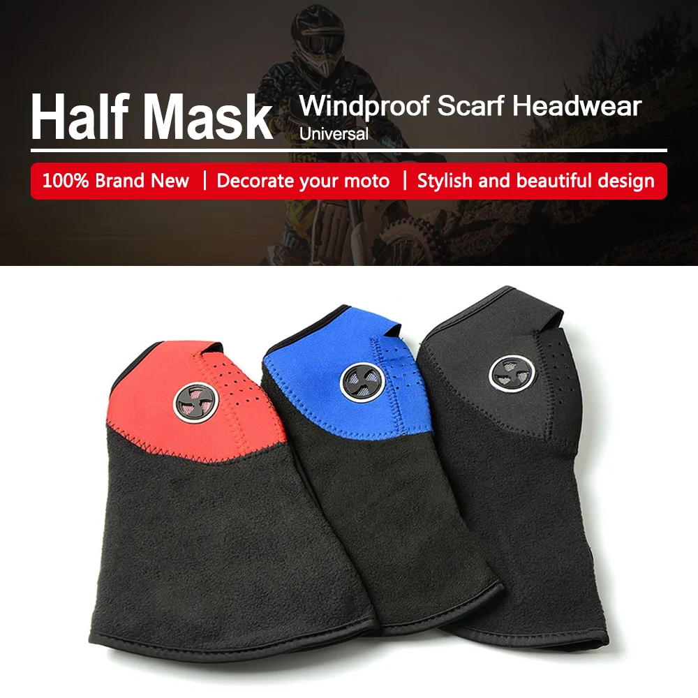 

Breathable Half Mask Motorcycle Men's Women's Riding Sports Dustproof Windproof Scarf Headwear Moto Accessories Universal