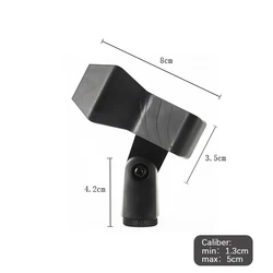 Universal Rotatable Microphone Clip - Durable Stand Mount (D)