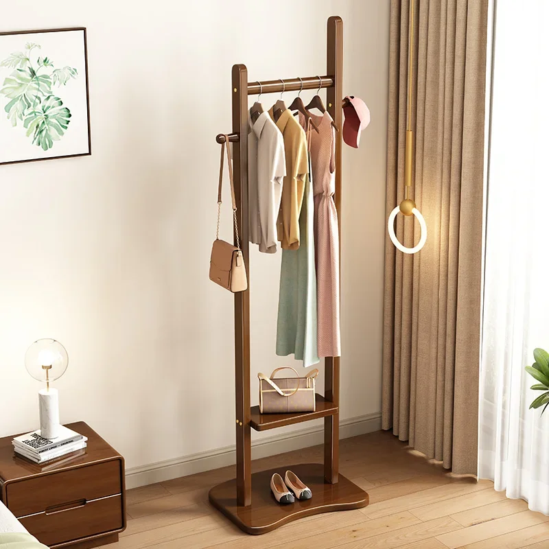 

Stand Portable Clothes Rack Wood Place Saving Nordic Modern Clothing Rack Living Room Percheros Para Ropa Home Eccessories