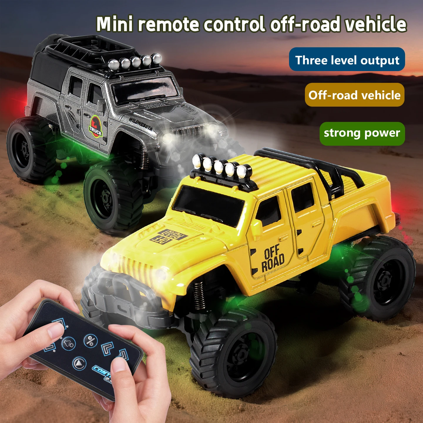 Crawler Buggy RC 4x4 Tout Terrain - Pont en Bois Argenté
