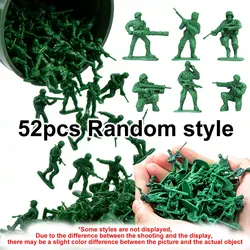 Green Military Tactical Soldier Miniatures - Set of 26/52 Army Figures for Collectors and Diorama Displays (52PCS)