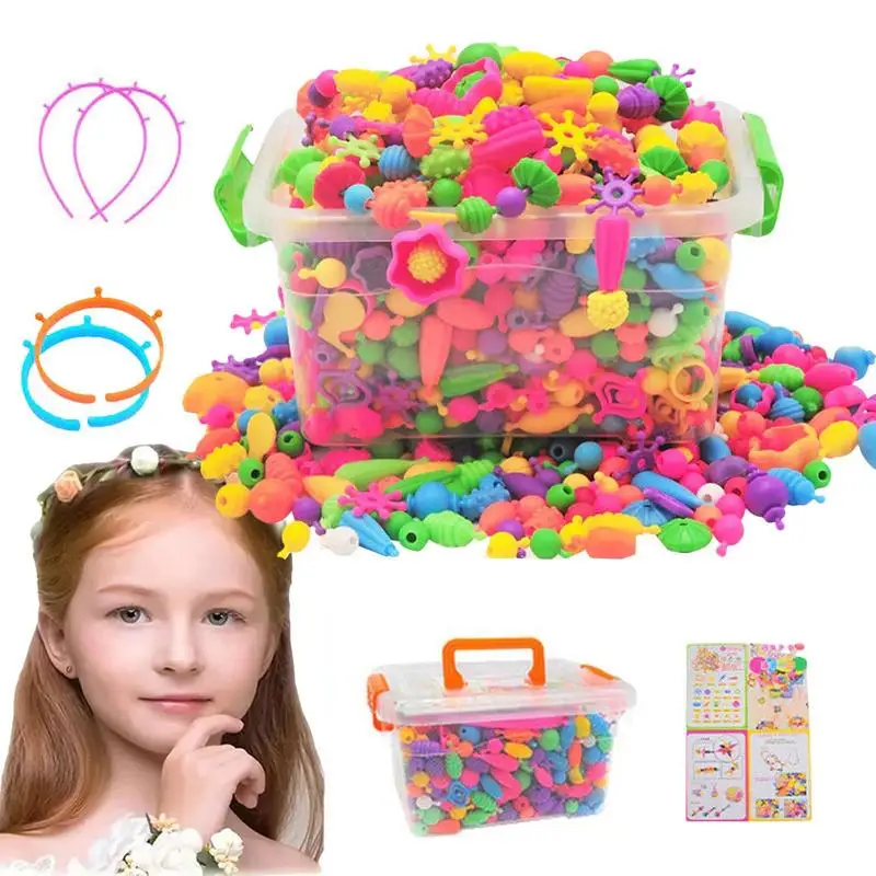 

Popular Beads For Bracelets Portable Jewelry Making Toy Arts And Crafts Set Creative DIY Handmade Beaded Puzzle Multifunctional