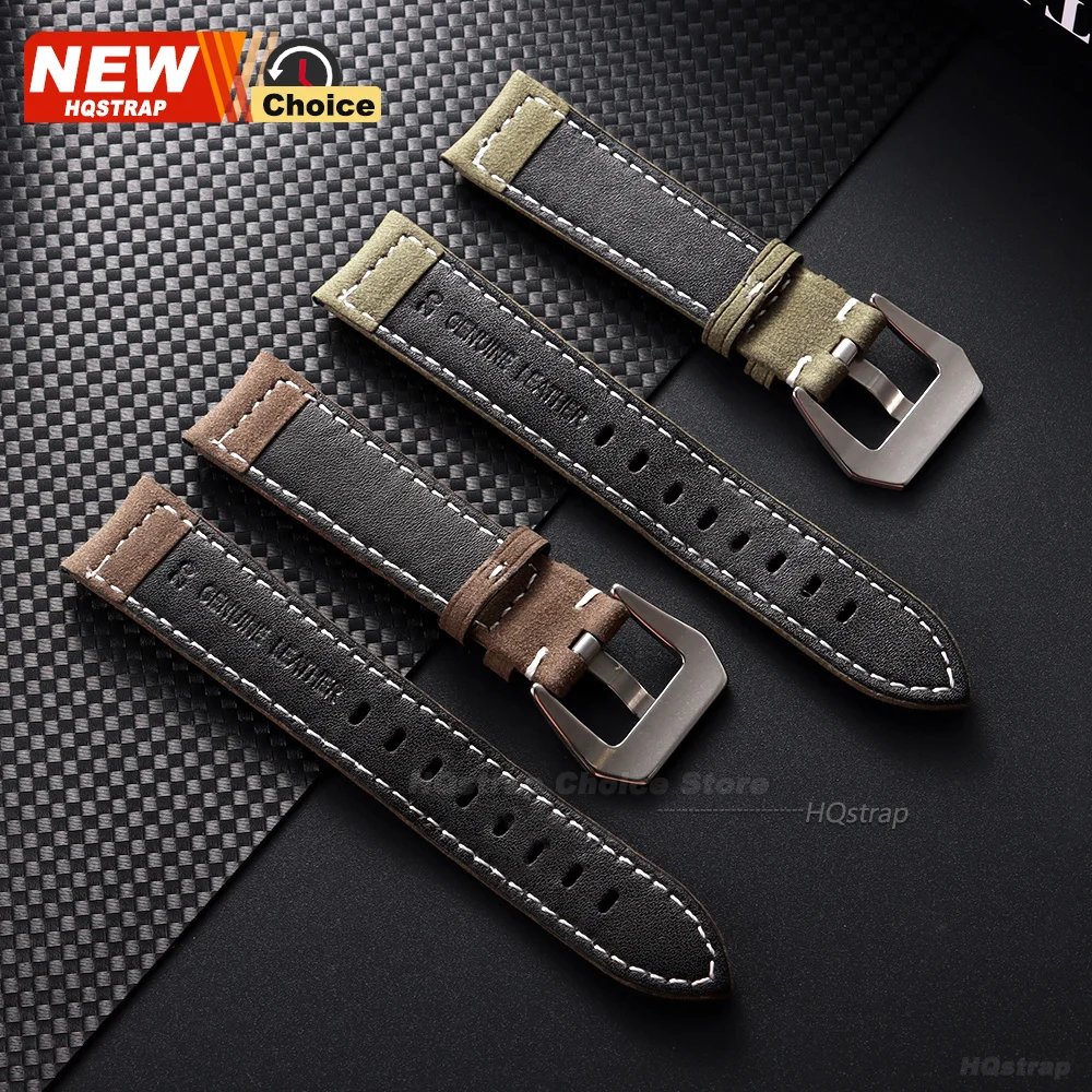 Handmade Matte Leather Watch Strap in Brown - Unisex Wristband, Multiple Width Options