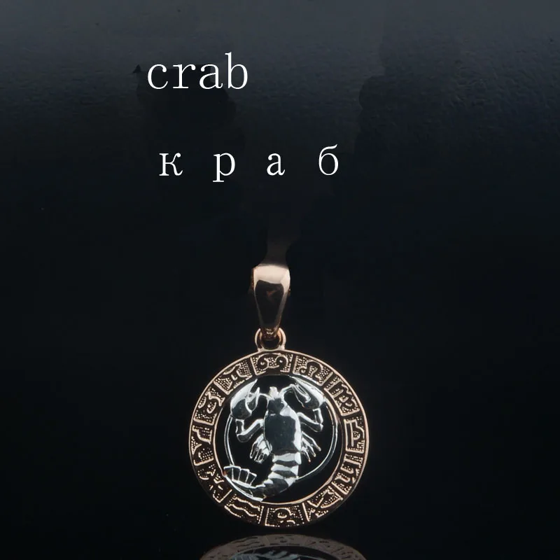 12 Constellation 585 Rose White Gold Zodiac Pisces Pendant Necklace