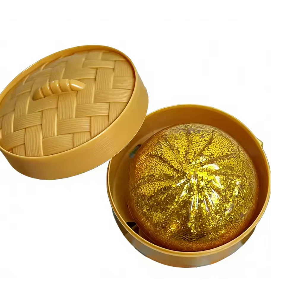 Glitter Dumpling Squishy Toy with Steamer Box - Stress & Anxiety Relief