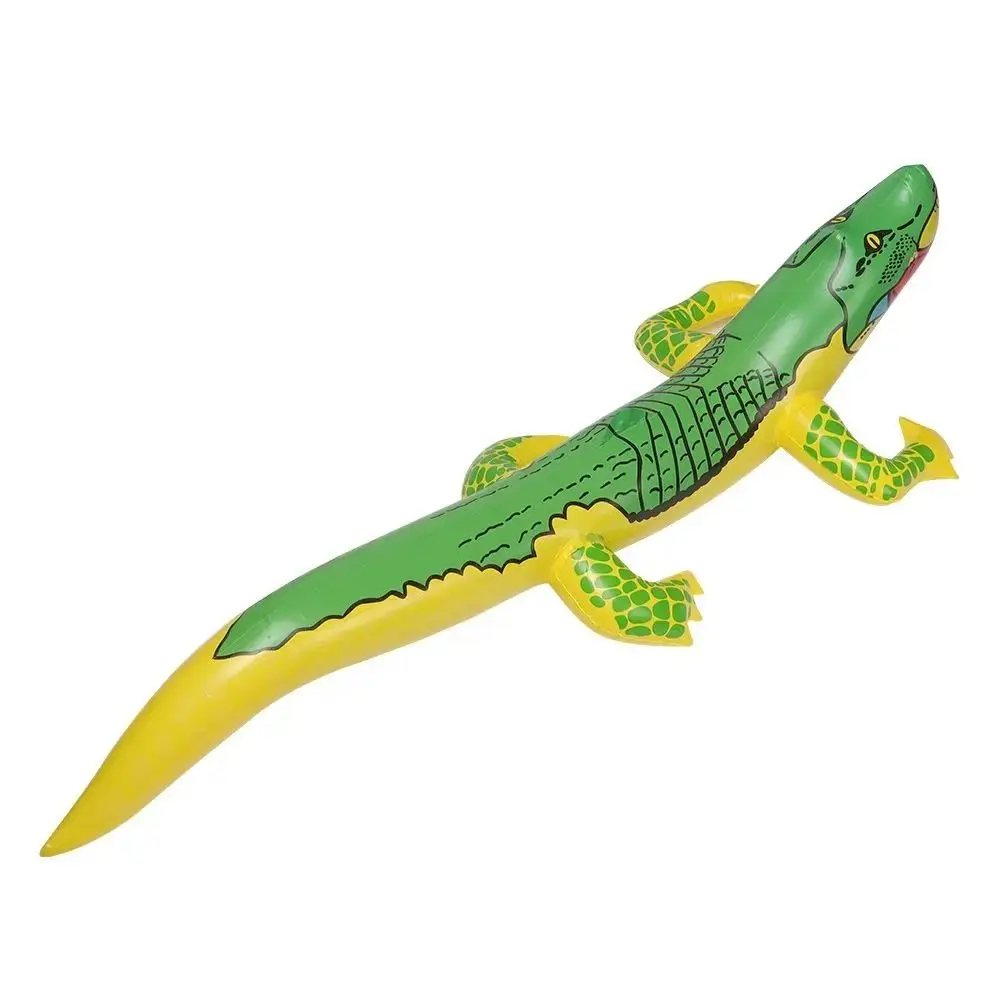 2pcs PVC Inflatable Crocodile Game Alligator Balloon Floating Playing Inflatable Floating Water Toys Funny Double Beats