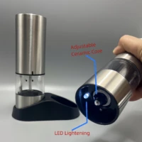 Electric Pepper Salt Grinder Premium  Type-C Rechargeable Ceramic Core Adjustable Grinder With LED light Cooking Spice Grinder 5